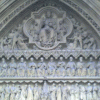 Up close above the entrance